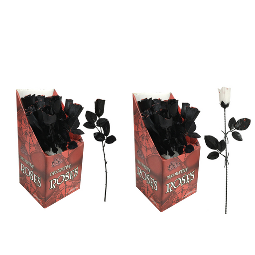 Ronis Black and White Rose 44cm 2 Asstd