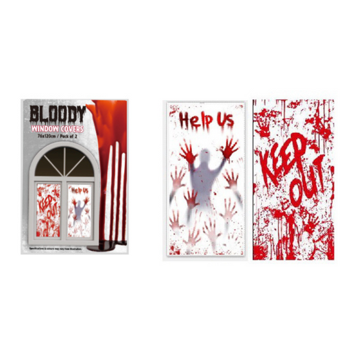 Ronis Bloody Window Covers 2pk 76x120cm