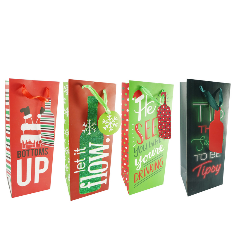 Ronis Bottle Bag Slogans Assorted