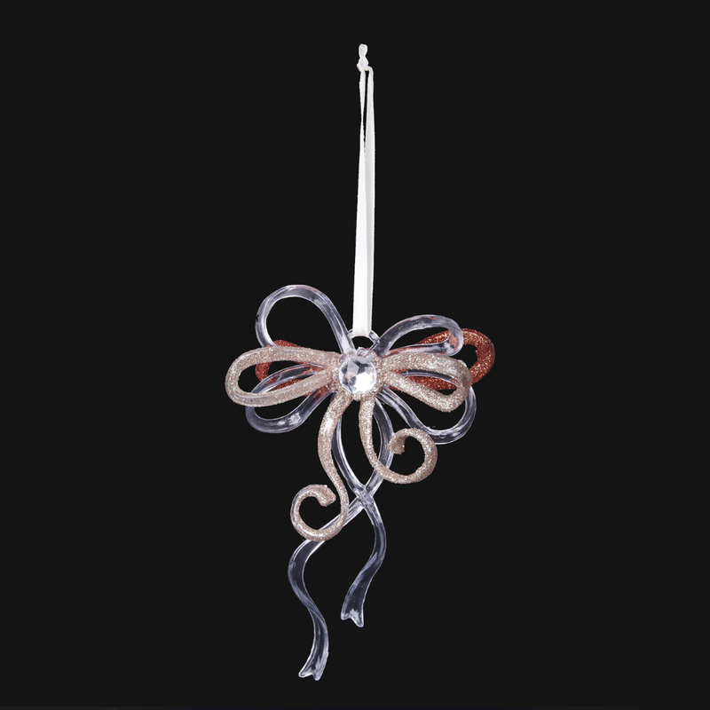 Ronis Bow Tree Decoration Champagne 10x16cm