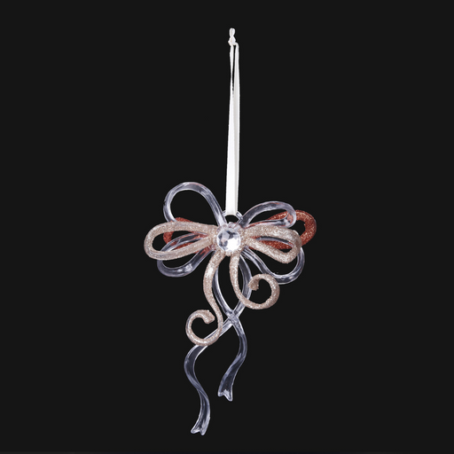 Ronis Bow Tree Decoration Champagne 10x16cm