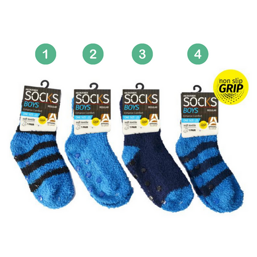 Ronis Boys Microfiber Socks 4 Asstd