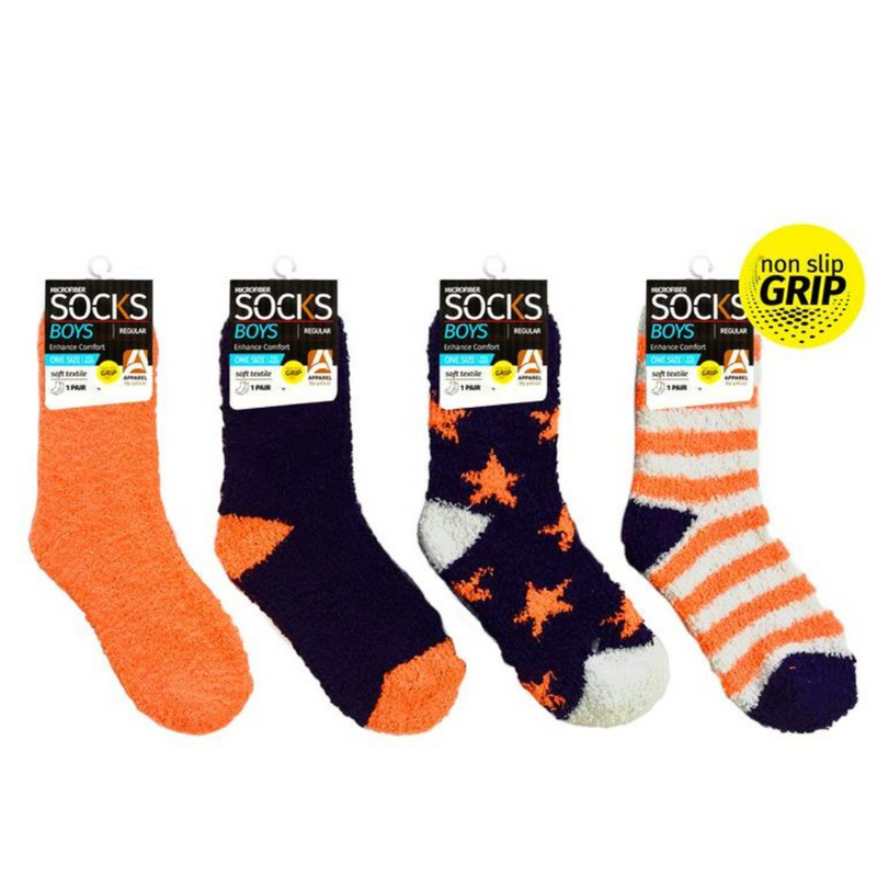 Ronis Boys Microfiber Socks Stars 4 Asstd