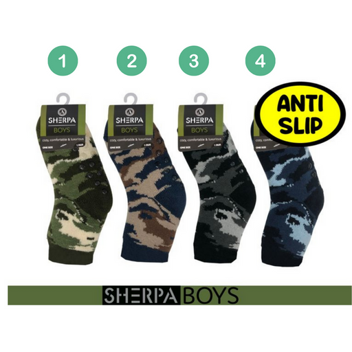 Ronis Boys Sherpa Socks Socks Camo 4 Asstd
