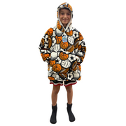 Boys Snuggy Sherpa hoodie in assorted printed designs, featuring ultra-soft sherpa fleece for warm, cosy comfort during chilly days and nights. – thumbnail