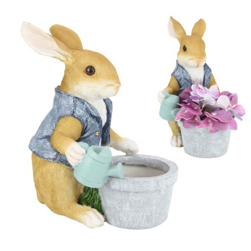 Ronis Bunny Rabbit with Blue Jacket Pot Holder 29cm
