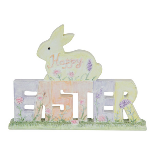 Ronis Bunny on Easter Sign 16cm