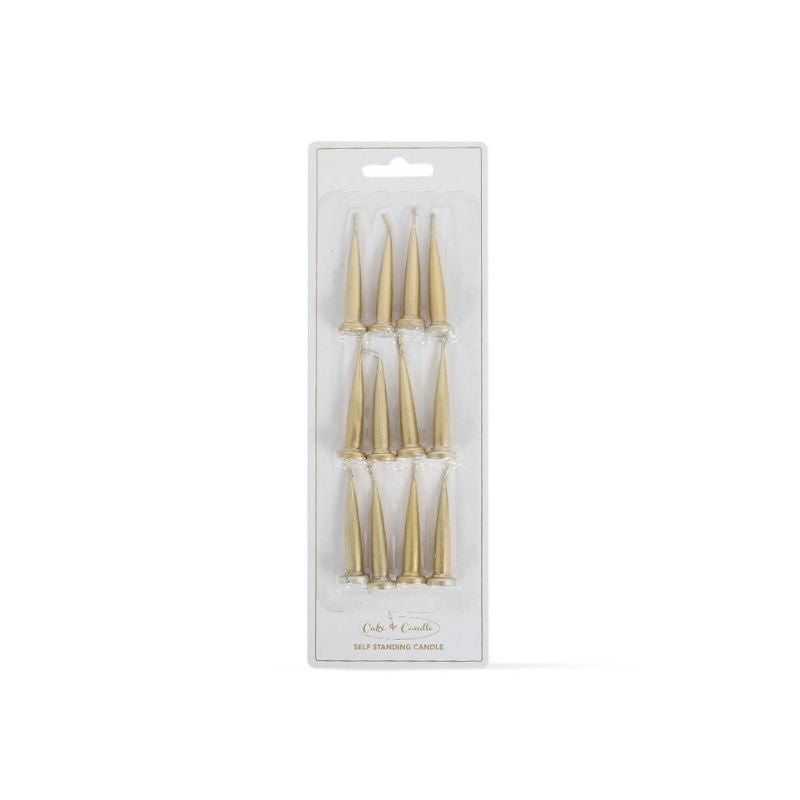 Gold Bullet Candles (Pack Of 12)