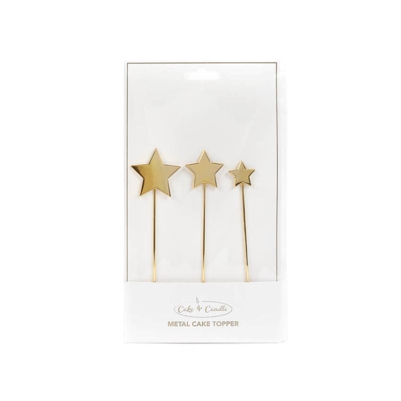 Cake Topper Stars Cake Topper - Gold Metal