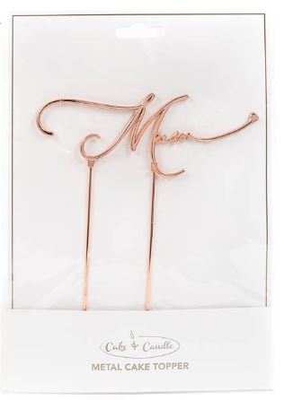 Cake Topper Mum Cake Topper Rose Gold Metal