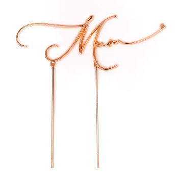 Cake Topper Mum Cake Topper Rose Gold Metal
