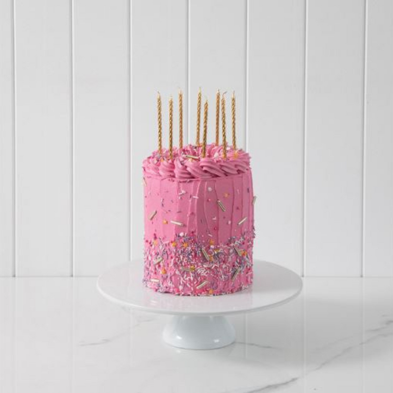 Cake Candles Spiral Cake Candles Gold Pack Of 12