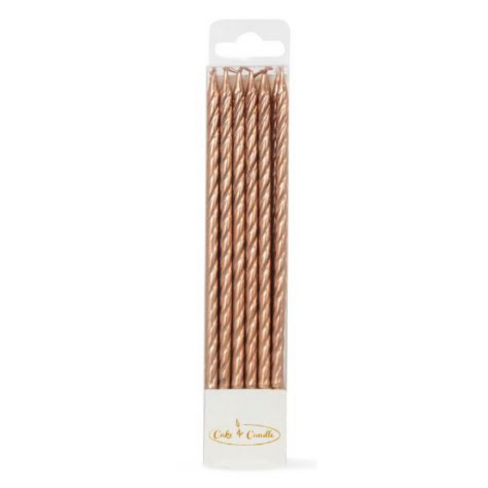 Cake Candles Spiral Cake Candles Gold Pack Of 12
