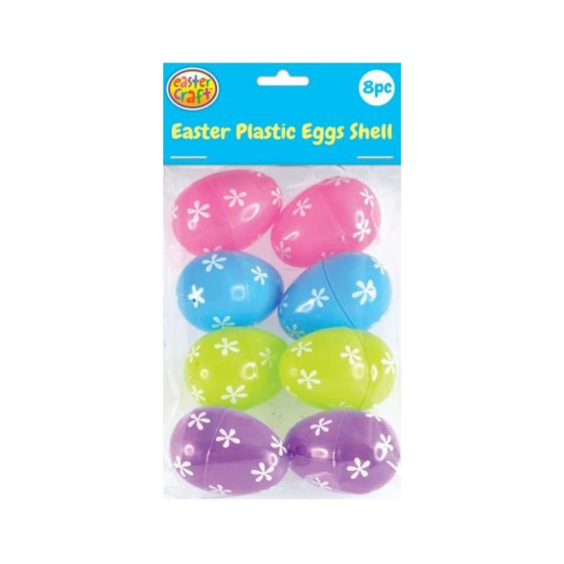 Easter Plastic Eggs Shell 8 Pack