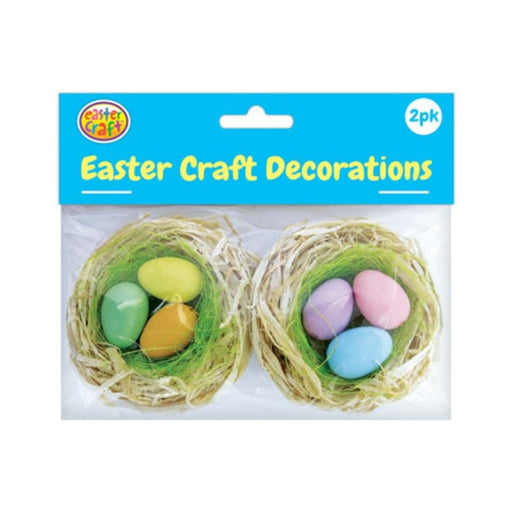 Easter Decos Egg Nests 2pk