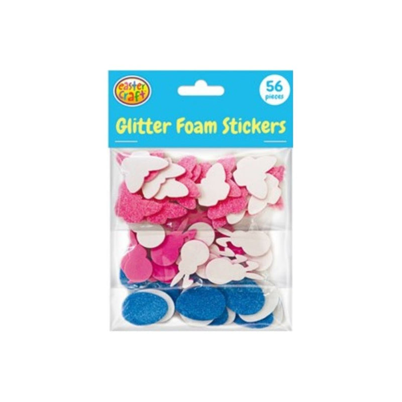 Easter Glitter Foam Stickers 56 Pack