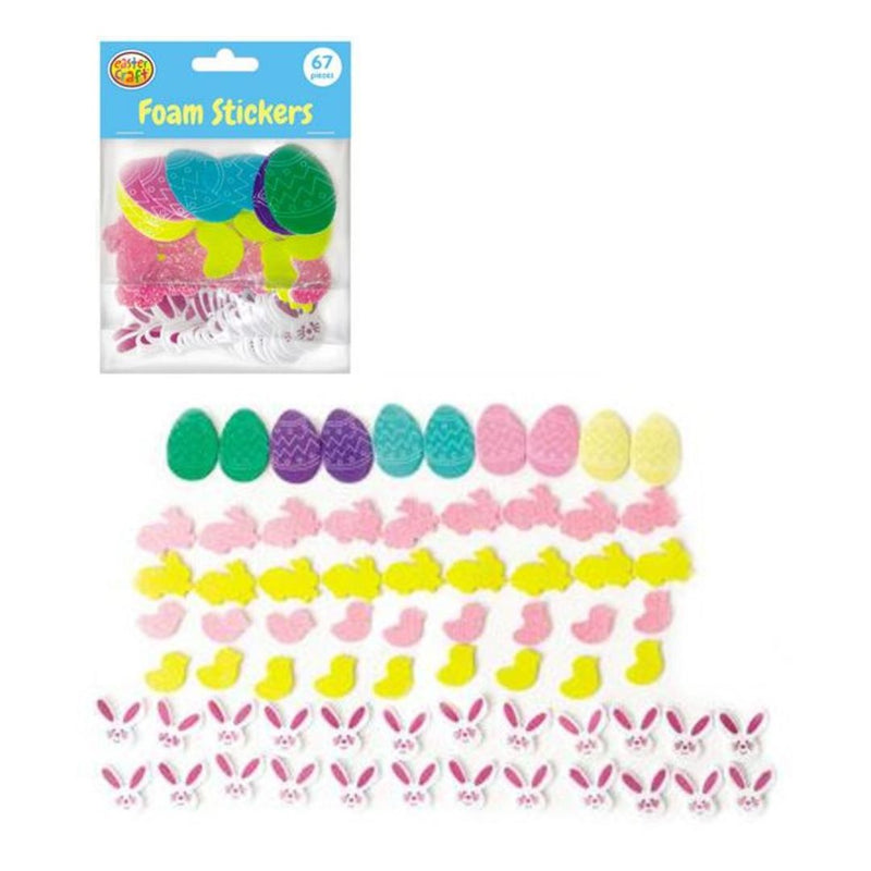 Easter Foam Printed & Glitter Stickers 67 Pack