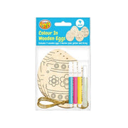 Colour In Wooden Eggs 4 Pack