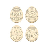 Colour In Wooden Eggs 4 Pack