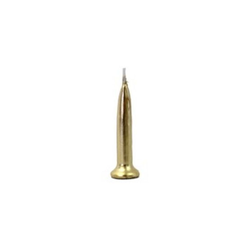 Gold Bullet Candles (Pack Of 12)