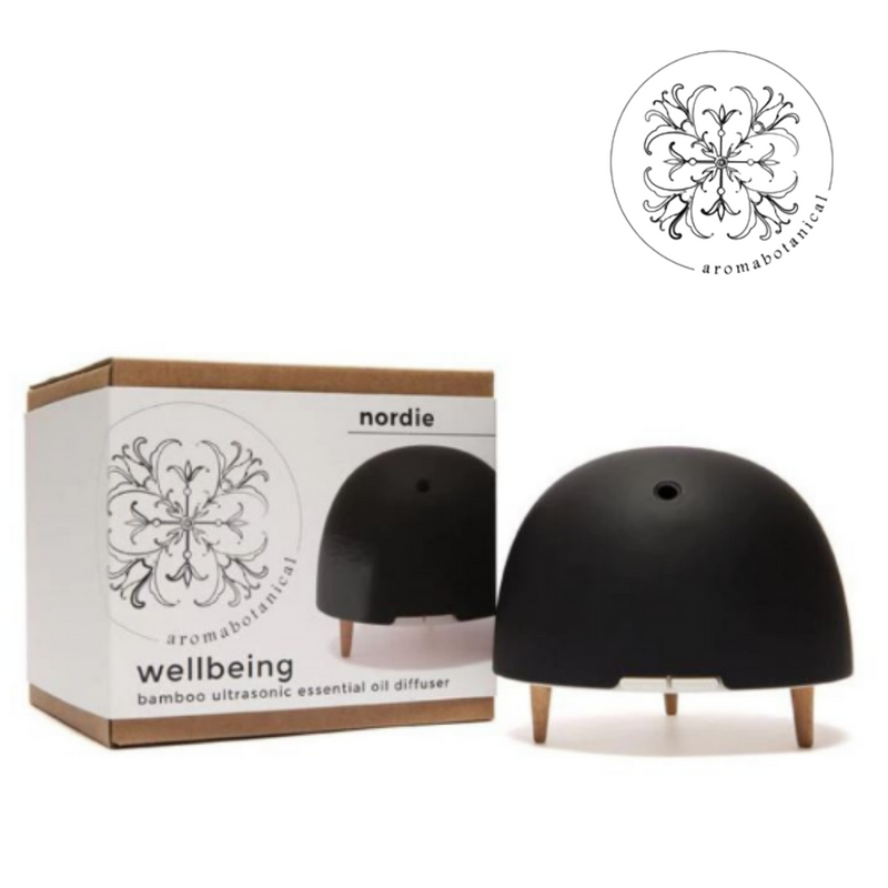 Aromabotanical Aromatherapy Wellbeing Nordi Bamboo Ultrasonic Diffuser Black