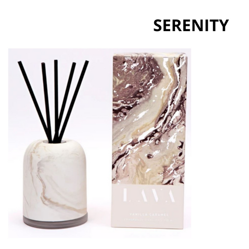 Serenity Lava Marble Dome Diffuser 200ml - Vanilla Caramel