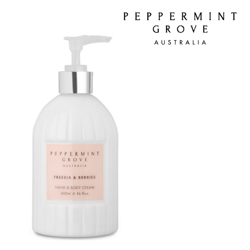 Peppermint Grove Hand Cream Pump 500ml -Freesia & Berries