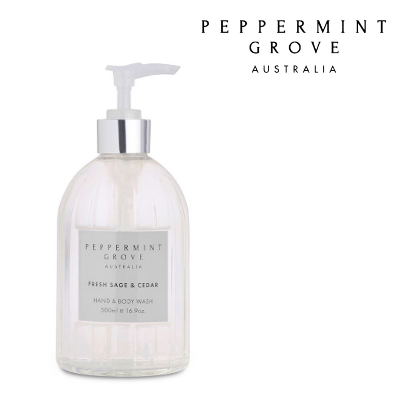 Peppermint Grove Hand & Body Wash 500ml - FreshSage & Cedar