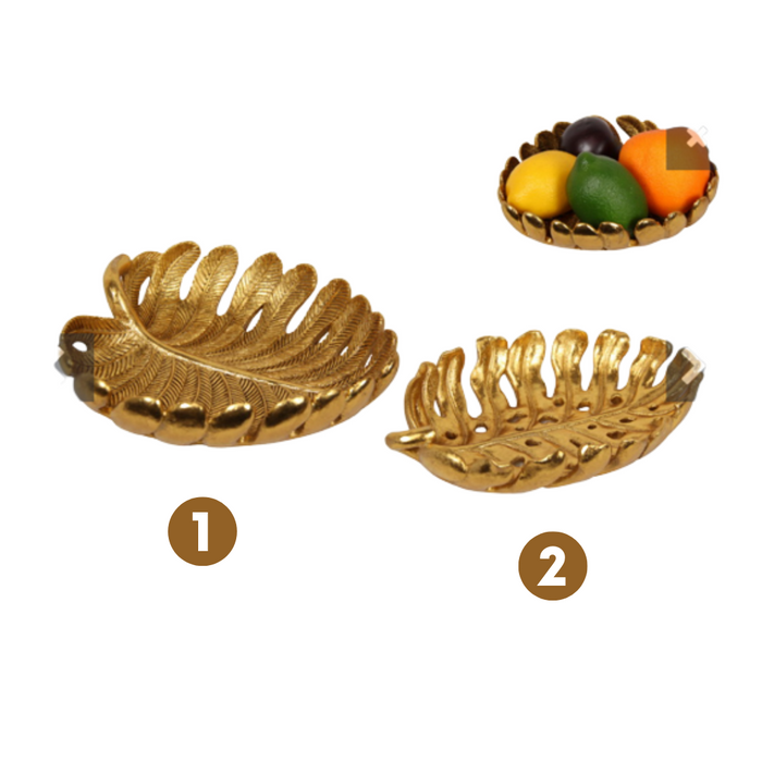 Centerpiece Leaf™ Gold Leaf Trinket Holder 20cm