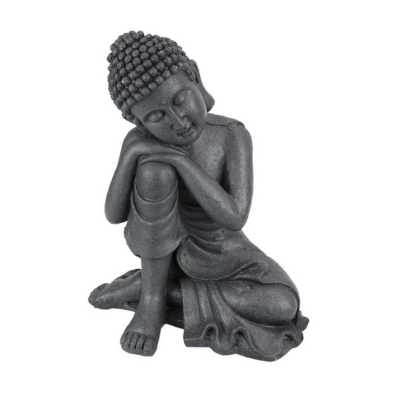 Charcoal Rulai Buddha Resting 38cm