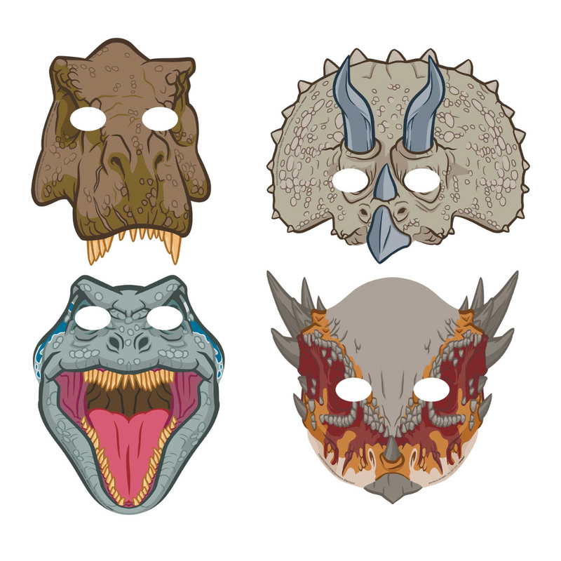 Jurassic Into The Wild Paper Masks