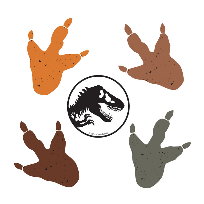 Dino Prints Jurassic Into The Wild Vinyl Footprints and Logo