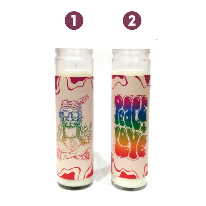 Candle™ Peace and Love Tall Hippy Candle 300g