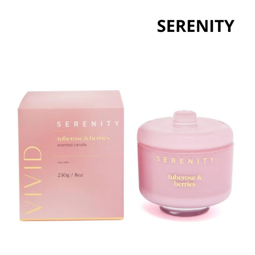Serenity Glass Candle in Gift Box 8oz - Tuberose
