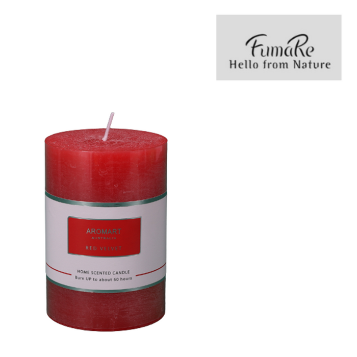 Scented Candle™ Pillar Candle Rusty Red/passion Fruit 7x10cmD