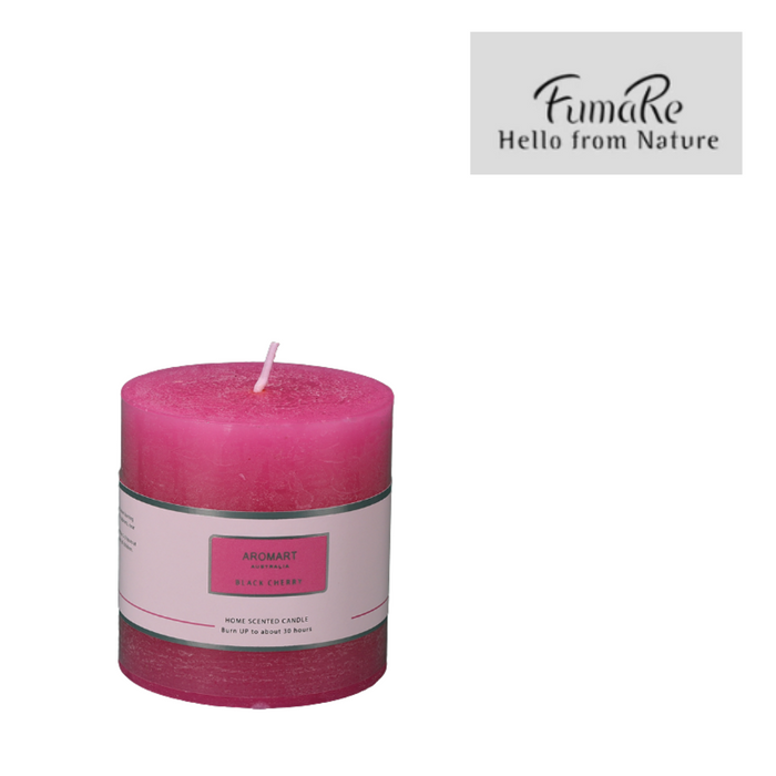 Scented Candle™ Pillar Candle Rusty Hot Pink/Black Cherry 7x7cmD