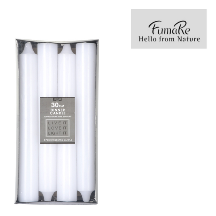 Candle™ Dinner Candle White 3.8cmDx30cmH