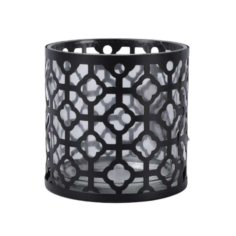 Metal Glass Holder Black 1 Set D10.2X11.2cmh