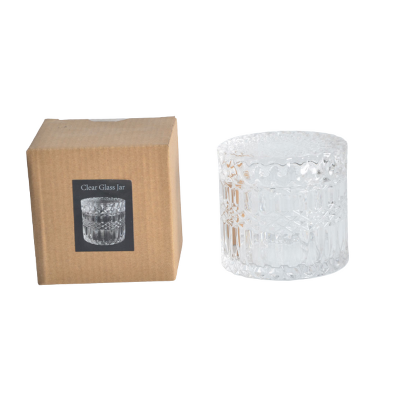 Glass Candle Jar 9X8.5cm Clear