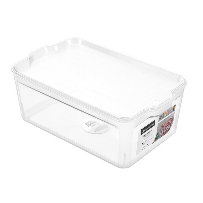 Crystal Reno Storage Box Clear With Lid Sml 28X17.5X10.5Cm