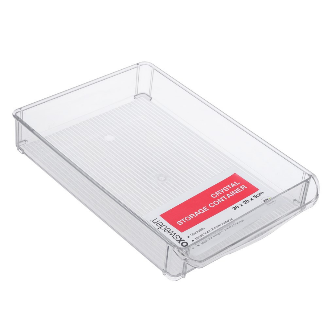 Boxsweden Crystal Storage Tray Set 3Pc30X20X10Cm