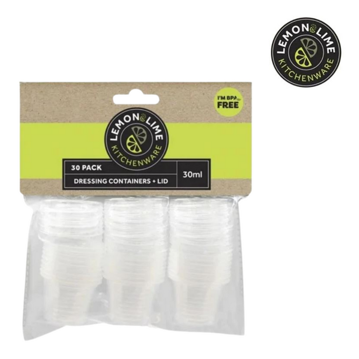 Lemon And Lime Dressing Containers W/Lids30Pk 30Ml