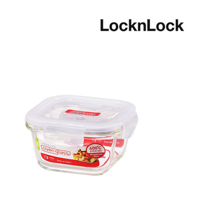 Lock & Lock Euro Glass Square Glassware 300ml