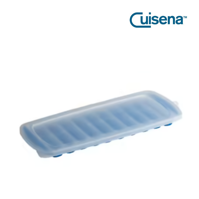 Cuisena Ice Maker Flexible Ice Stick Tray with Lid Blue