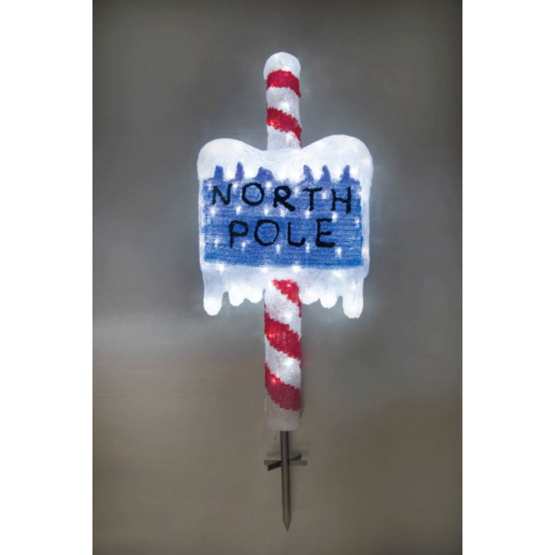 Acrylic North Pole Sign 85cm