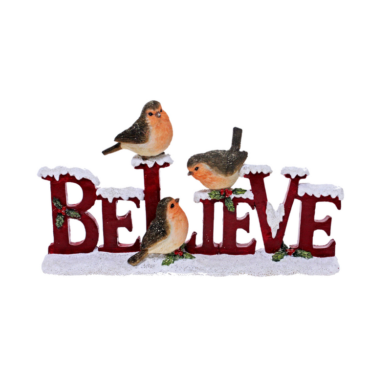 Sign BELIEVE Red Birds