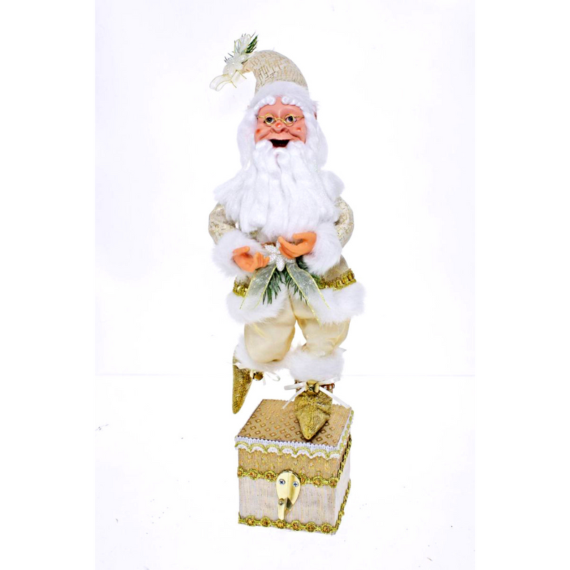 Elf Stocking Hanger Ivory 38cm