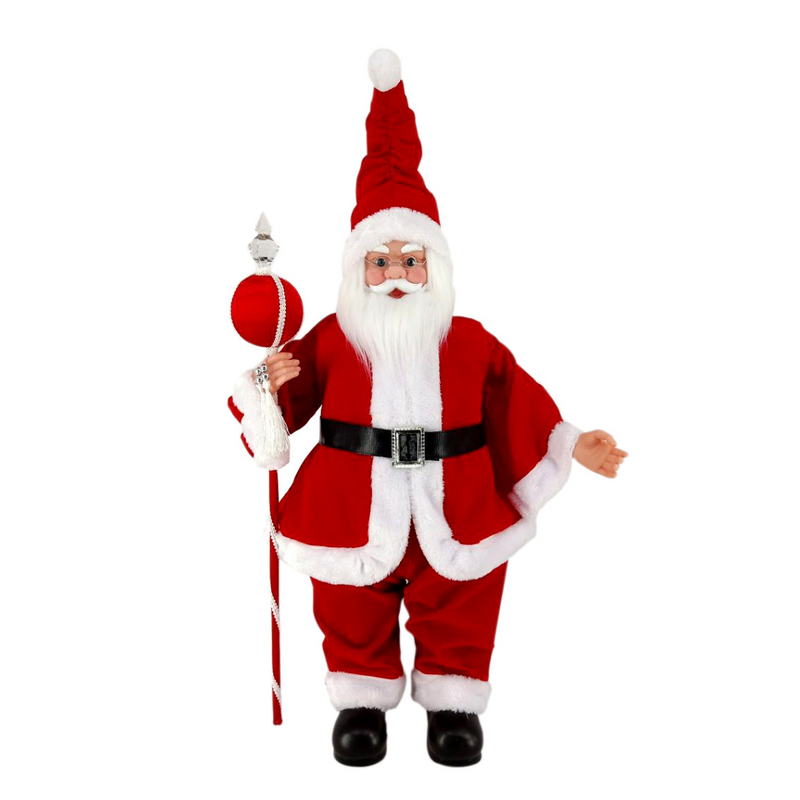 Santaâ„¢ Standing Santa Musical Moving Red/White 71cm