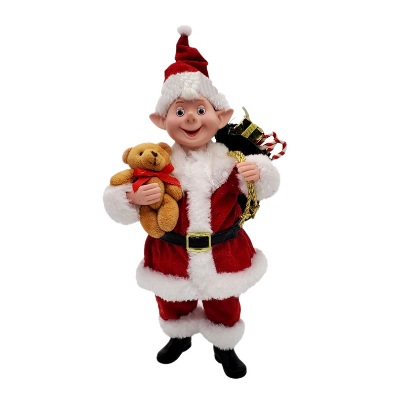 Standing Elf Red/White 30cm