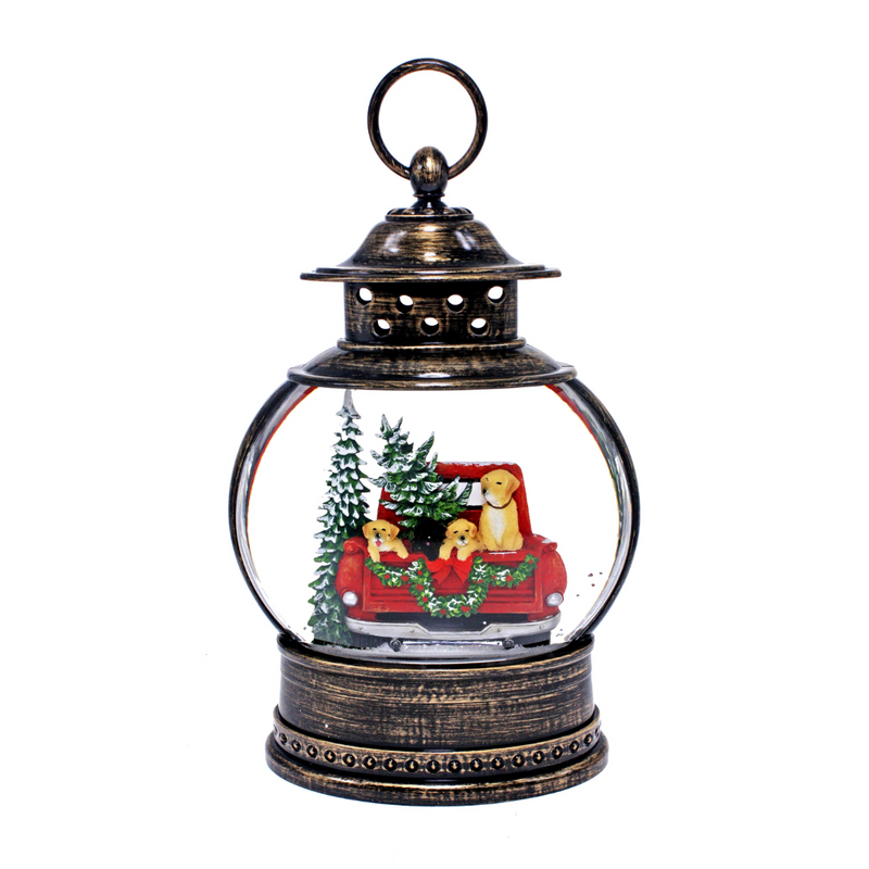 LED Dogs in Ute Lantern Round